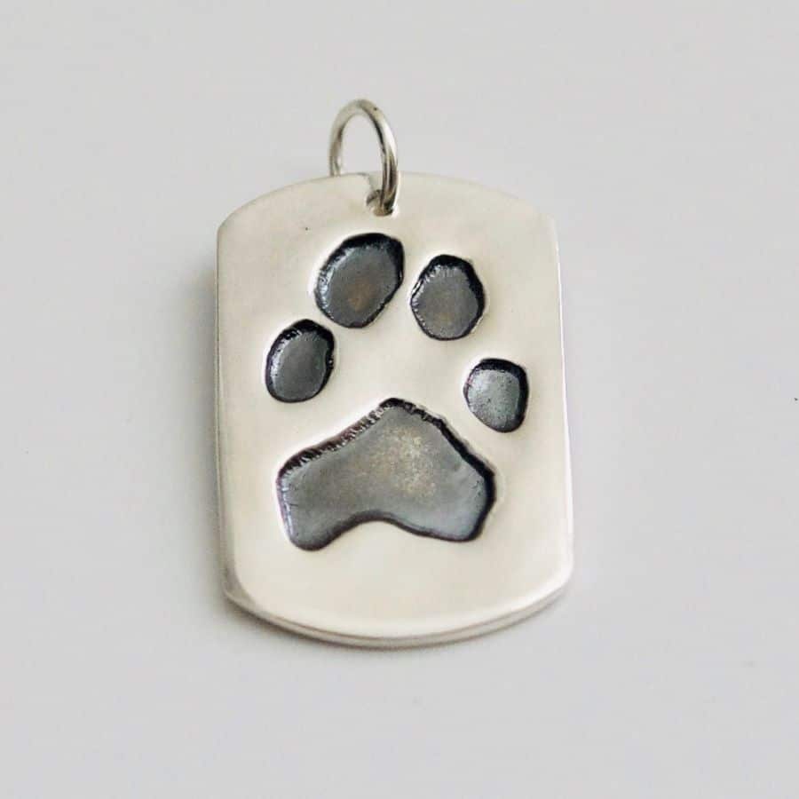 Your Pets Paw Print in Pure Silver