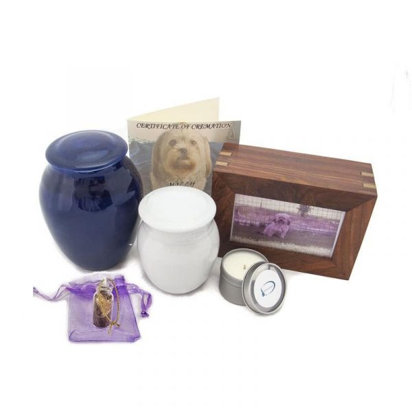 animal cremation package porcelain urn