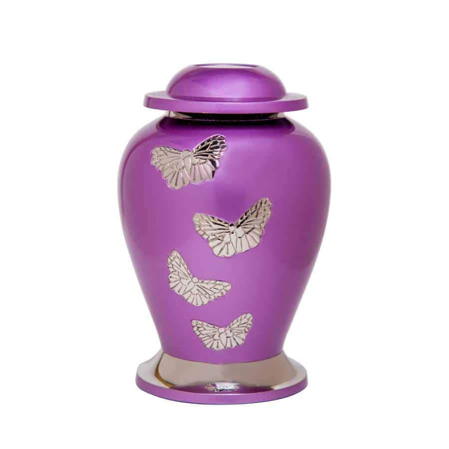 Brass Butterfly Urn