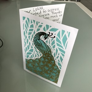 thank you card for cremation of greyhound joy