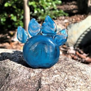 Ash Infused Memorial Glass Paw