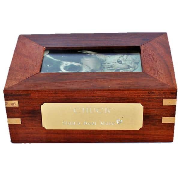 memory box with plaque