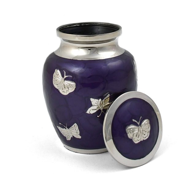 cremation urn butterfly pattern