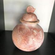 round raku urn